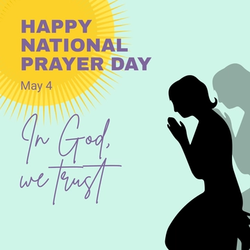 Free National Day of Prayer Whatsapp Post Template to Edit Online