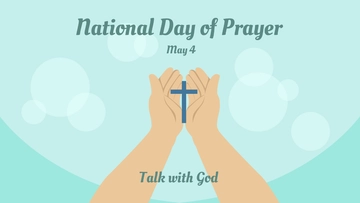 Free National Day of Prayer Flyer Background Template to Edit Online