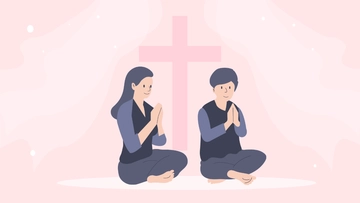 Free National Day of Prayer Cartoon Background Template to Edit Online