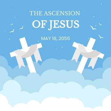 Free Ascension Day FB Post Template to Edit Online