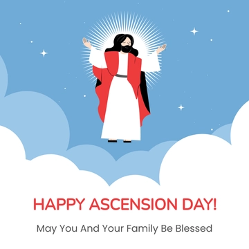 Free Ascension Day Whatsapp Post Template to Edit Online