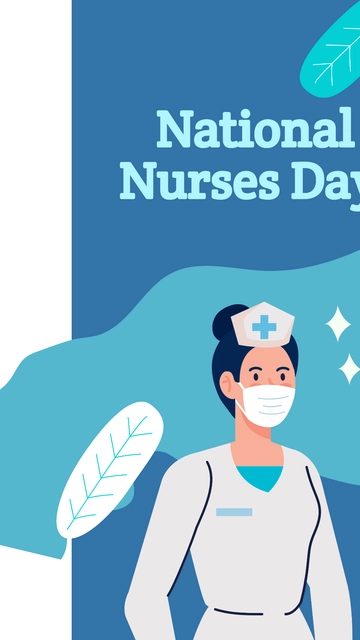 Free National Nurses Day iPhone Background Template to Edit Online