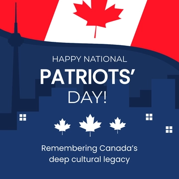 Free National Patriots' Day Instagram Post Template to Edit Online