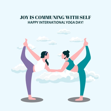 Free International Yoga Day Quote Vector Template to Edit Online