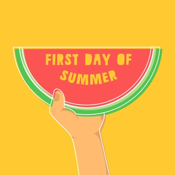 Free First Day of Summer Celebration Clipart Template to Edit Online