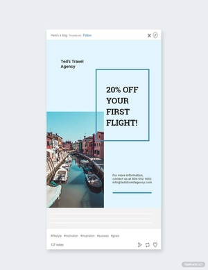 Summer Travel Tumblr Post Template