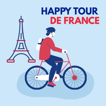 Free Happy Tour de France Illustration Template to Edit Online