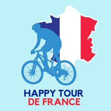 Free Happy Tour de France Clipart Template to Edit Online