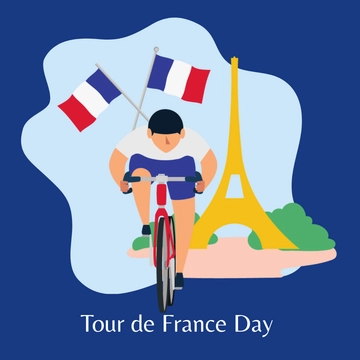 Free Tour de France Celebration Clipart Template to Edit Online