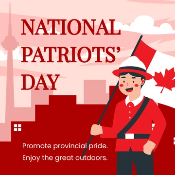 Free National Patriots' Day FB Post Template to Edit Online