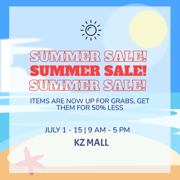 Free First Day of Summer Flyer Vector Template to Edit Online