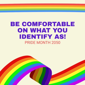 Free Pride Month FB Post Template to Edit Online