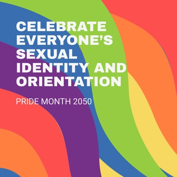 Free Pride Month Whatsapp Post Template to Edit Online