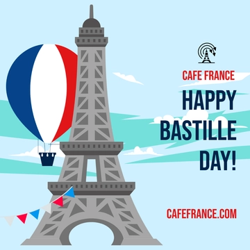 Free Bastille Day Flyer Vector Template to Edit Online