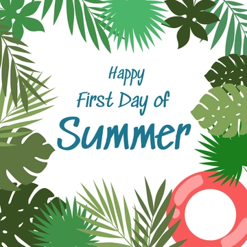 Free Happy First Day of Summer Clipart Template to Edit Online