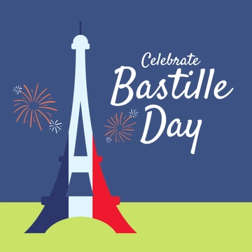 Free Bastille Day Celebration Clipart Template to Edit Online