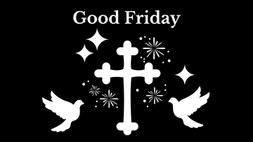 Free Good Friday Black Background Template to Edit Online