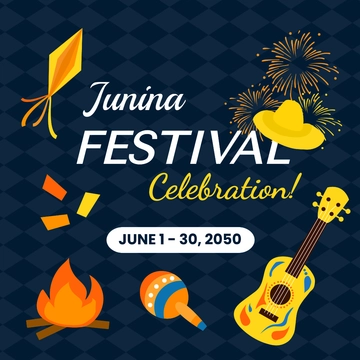 Free Festa Junina FB Post Template to Edit Online