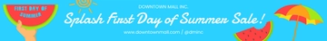 Free First Day of Summer Website Banner Template to Edit Online