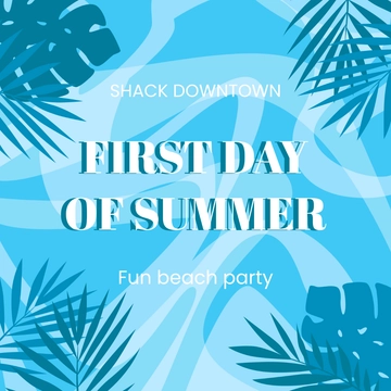 Free First Day of Summer Whatsapp Post Template to Edit Online