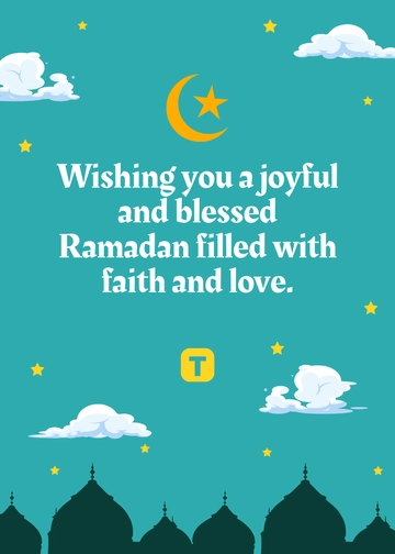 Ramadan Wishes Background Template - Edit Online & Download