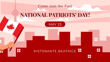 Free National Patriots' Day Invitation Background Template to Edit Online
