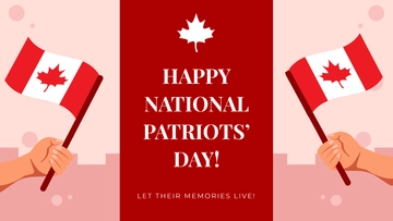 Free National Patriots' Day Greeting Card Background Template to Edit Online