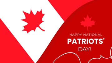 Free Happy National Patriots' Day Background Template to Edit Online