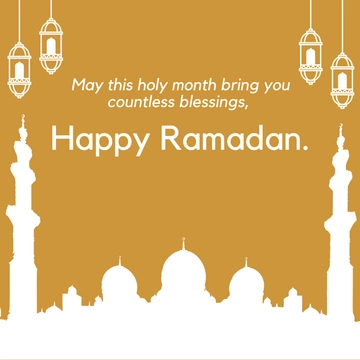 Free Ramadan Message Clipart Template to Edit Online