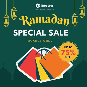 Free Ramadan Promotion Clipart Template to Edit Online