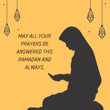 Free Ramadan Wishes Clipart Template to Edit Online