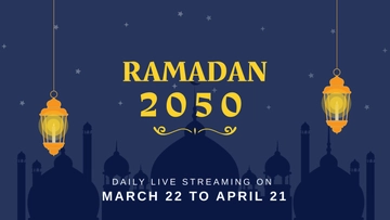 Free Free Ramadan Youtube Banner Template to Edit Online