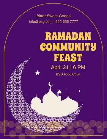 Free Ramadan Event Flyer Template to Edit Online