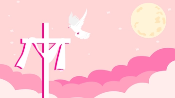 Free Good Friday Pink Background Template to Edit Online
