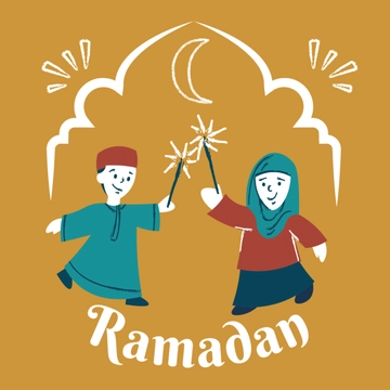 Free Ramadan Chalk Design Clipart Template to Edit Online