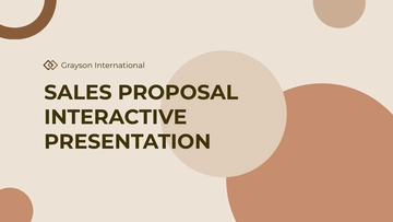 Free Sales Proposal Interactive Presentation Template to Edit Online