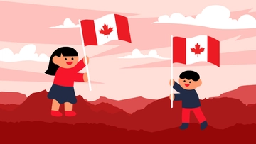 Free National Patriots' Day Cartoon Background Template to Edit Online