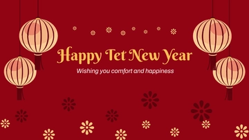 Free Tet Wishes Background Template to Edit Online