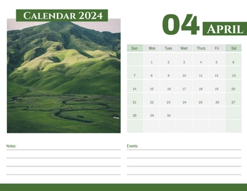 Free April 2024 Photo Calendar Template to Edit Online