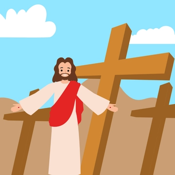 Free Good Friday Cartoon Clipart Template to Edit Online