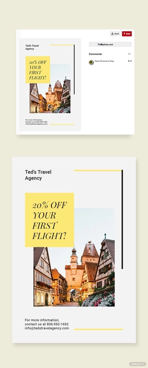 Travel & Tourism Pinterest Pin Template
