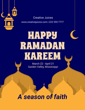 Free Happy Ramadan Flyer  Template to Edit Online