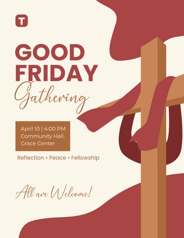 Free Party Good Friday Flyer Template to Edit Online