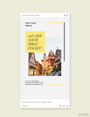 Travel & Tourism Tumblr Post Template
