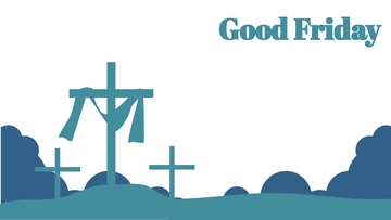 Free Good Friday White Background Template to Edit Online