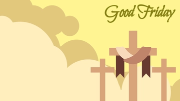 Free Good Friday Yellow Background Template to Edit Online