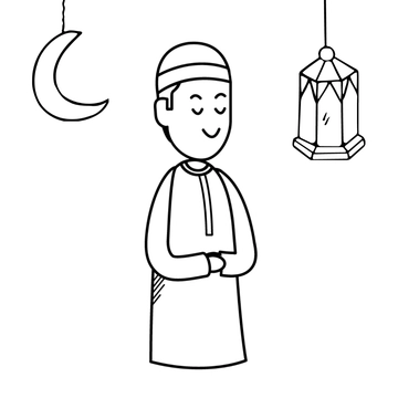 Free Ramadan Drawing Clipart Template to Edit Online