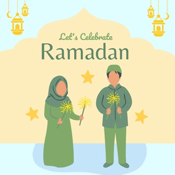 Free Ramadan Celebration Clipart Template to Edit Online