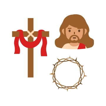 Free Good Friday Flat Design Clipart Template to Edit Online