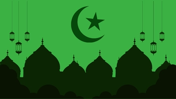 Free Ramadan Green Background Template to Edit Online